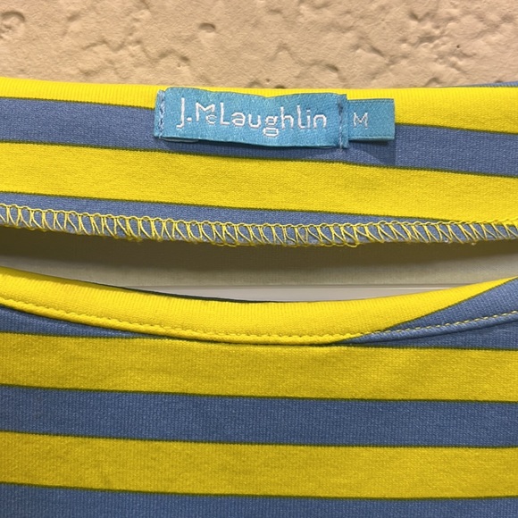 J MC LAUGHLIN STRIPED 3/4 SLEEVE TOP MULTICOLOR MEDIUM. - Picture 7 of 11
